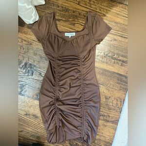 Almost Famous Chocolate Mini Dress